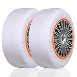 スノーソックス 布製 タイヤチェーン 非金属 チェーン規制対応 簡単装着 ジャッキ不要 静音 軽量 緊急用 雪道 凍結 路面 すべり止め 155/65R14 165/65R14 145/65R15 2個セット (S385)