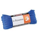 スフローム(s-flowme) パラコード 7芯 4mm x 30m 耐荷重 250kg クラフト パラコード アクセサリー アウトドア キャンプ テント タープ 用固定用紐 ガイロープ ロープ A04 ブルー