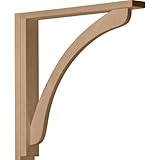 Ekena Millwork BKT02X17X17RERW 2 1/2-Inch W by 17 3/4-Inch D by 17 1/4-Inch H Reece Shelf Bracket, R