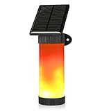 ソーラーライト Reyon炎のちらつきダンシングライト 屋外ダークセンサーオートオン/オフ防水太陽発電ライト炎光 フロントドア バックヤード 風景 パティオ ドライブウェイのための完璧な壁ライト
