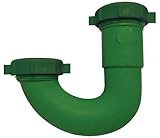Keeney 10400GCK 1-1/2-Inch or 1-1/4-Inch by 1-1/2-Inch Squeezable Green and Clean Rubber J-Bend, Gre