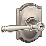 Schlage f51-bir-cam Birmingham Single円柱KeyedエントリドアレバーSet with D、 F51ABIR619CAM