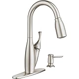 Moen 87032SRS One-Handle High Arc Pulldown Kitchen Faucet, Spot Resist Stainless [並行輸入品]