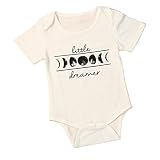 ベビー男の子女の子服、efaster ( TM ) " Little Dreamer " Letters Moonパターンロンパース カラー: ホワイト