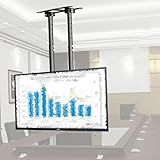 薄型液晶テレビ天吊り金具 - 天井テレビマウントブラケット、55～100インチのLEDフラットパネルディスプレイに適合二極吊り下げテレビブラケット、3°/-20°の角度調整テレビスタンド、最大VESA 900x400mm