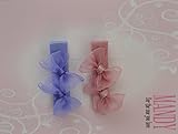 MANDY Sheer Ribbon Bows Rose& Iris