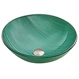 VIGO Whispering Wind Glass Vessel Bathroom Sink [並行輸入品]