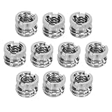 CHENIE カメラネジアダプター 1/4"から3/8"変換ネジアダプター アルミ製 スレッドネジアダプター 10個セット 三脚/一脚/ボールヘッド/ライトスタンド対応