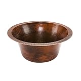 プレミア銅製品br17db Large Round Hammered Copper Prepシンク、 3.5" Prep Standard BR17DB 1