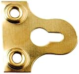 バルクハードウェアbh02801スロットガラスミラー画像ハンギングプレート、19 mm (3 /4インチ) – 真鍮メッキ、25パック