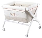 Naf Naf Mini-Cot with Curved Stand and Textiles (Quack, Beige) by naf naf