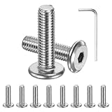 M METERXITY 10パック 平ヘッドソケットキャップスクリュー、M5x18mm 304ステンレススチールヘックスドライブファスナーキット、機械/家具/自動車/船舶用、フルスレッド六角ボルト
