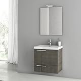 Nameeks ans48 ACF 23 – 6 / 15 "壁マウントVanity Set with木製キャビネット、セラミックに、 ACF ANS48-637509936464