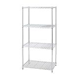 メタルラック 別注品 4段 ルミナスパーツ互換品 ポール径25mm 幅76×奥行46×高さ151cm ドウシシャ AML2576154