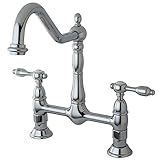 Kingston Brass KS1171TAL 8" Centerset Kitchen Faucet Less Sprayer and 8 3/4" in Spout Reach, Polishe