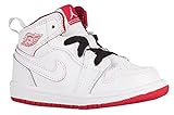 [ジョーダン] Jordan AJ1 Mid - ボーイズ Toddler バスケット White/Gym Red/Black US07.0 [並行輸入品]