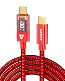 SUPERV Rt4 急速充電 USB C to C ケーブル [100W PD対応 ] (レッド, 2m)