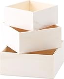 不二貿易 木製 コンテナボックス 3個セット スクエア ナチュラル 31794