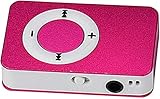 メタルミニクリップMp3プレーヤースポーツデジタルミュージックサポートTfカードMp3プレーヤーUsb2.0 3.5Mmヘッドフォンジャック付き（ローズレッド）