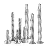 ドリルビス ステンレス 皿小ねじ M4.2 16mm 25mm 32mm 38mm 45mm 50mm ドリルビスセット 鉄板ビス 木ねじ ドリルネジ ナベ ビス シンワッシャー (4.2X50-30本入り)