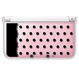 sslink ニンテンドー 3DS LL 対応 クリア ハード カバー レース＆ドット(ブラック) 水玉 フリル