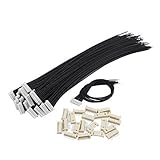 uxcell 20Pair 150mm Length 1.25mm Pitch Female 8Terminals Connector Extension Cable Black w Straight