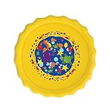 DIATO 噴水マット 犬用 子供用 プレイマット 水遊び用 夏用 0.45mm 厚み 耐久性あり アップグレード版 バスプール ペット夏の屋外水おもちゃ 裏庭用 噴水プレイマット (黄色い海 直径170cm) [並行輸入品]