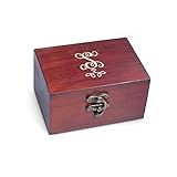 NTLux Bespoke Wooden Vintage-Style Treasure Jewellery Keepsake Box - Personalized Gift for Girls, Wo