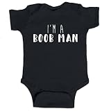 I ' m a boob man funny baby boyボディスーツ幼児 カラー: ブラック