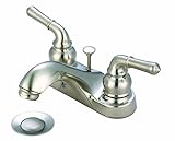 Aviditi Olympia Series L-7242-E1.5-BN Accent Two Lever Handle Lavatory Faucet and Brass Pop-Up Drain