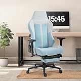 boulies ファブリック ゲーミングチェア オフィス デスクチェア オットマン リクライニング 人間工学 2年保証 ベビーブル