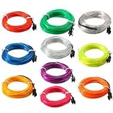 LEDストリップライト – 5 m EL LED柔軟なソフトチューブワイヤネオングロー車ロープストリップライトクリスマス装飾DC 12 V – ソフトワイヤネオン – 1pcs