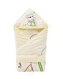 ソフトで快適な薄手のコットンイエローベビー押さえつけるブランケット