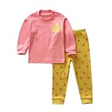 Tortor 1Bacha   ベビー キッズ 子供 パジャマ セット　肌着寝巻き ルームウェア　あったか　可愛く　簡単お出かけも可能　安心素材　丈夫　棉　生地　長袖　かわいい (60, PKDJX)