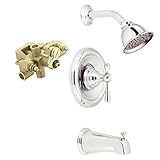 Moen T3113-3570 Kingsley Moentrol Tub and Shower Trim Kit with Lever Handle and Valve, Chrome [並行輸入品