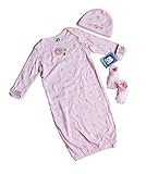 【Gerber】おそろいの帽子 ブーティ付 50 60 70 ドレスオール 長袖 女の子 ガーバー 960