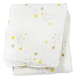 Lulujo Baby Bamboo Muslin Swaddling Blanket, Twinkle, 47" x 47" [並行輸入品]