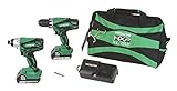 Hitachi KC18DGL 18V Lithium Ion Driver Drill and Impact Driver Combo Kit [並行輸入品]