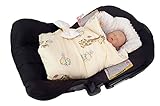 BlueberryShop Minky Reversible for CAR SEAT Swaddle Wrap Blanket Sleeping Bag for Newborn baby showe