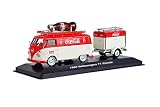 1960 フォルクスワーゲン T1 コンビバン トレーラー付き コカ・コーラ - Motorcity Classics 443060-1/43スケール ダイキャストモデル トイカー