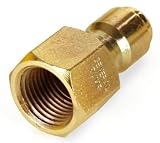 General Pump D10008 3/8 Quick Coupler (Q/C) x 3/8 Female NPT, Hardened Steel Plug, Brass Plated by G