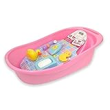 JC Toys JC Toys 7-Piece Pink Baby Doll Bath Gift Set Fits Most Dolls up to 16" dolls - Ages 2+ - Des