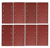 IROKCAKPT オービタルサンダー ペーパー #600番 細目 紙ヤスリ 93x186mm マジック式 サンドペーパー 電動サンダー用ペーパー 吸塵8穴付 マジックテープ・クランプ兼用タイプ,金属 木工 塗装仕上げ DIY作業に（30枚入）