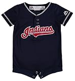 Cleveland IndiansクールベースNavy Infant Romper