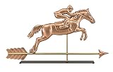 Good Directions Jumping Horse and Rider風見鶏Sculpture on炉棚スタンド One Size ブラウン 1912PM 1