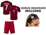 ポルトガルjerzehero Ronaldo # 7 Girls Youth 3 in 1サッカーギフトセット& # x2713 ; Soccer Jersey & # x2713 ; Shorts 