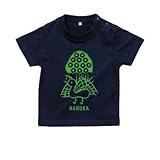BabyChips 麻雀(1色)(名入れ半袖ベビーTシャツ) 160 ネイビー