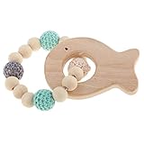 B Baosity ベビー　ブレスレット　木製　歯がため　おもちゃん　ビーズ　玩具　全6種類 - 魚の形