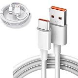For Xiaomi 急速充電器 120w Type-Cケーブル USB Type-C 6A 1m 対応Redmi Note 14 Pro 5G など適用 データ転送 Android等対応 タイプc充電ケーブル(ホワイト)