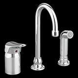 American Standard 6114301.002 Monterrey Single Control Gooseneck Kitchen Faucet with Remote Valve an